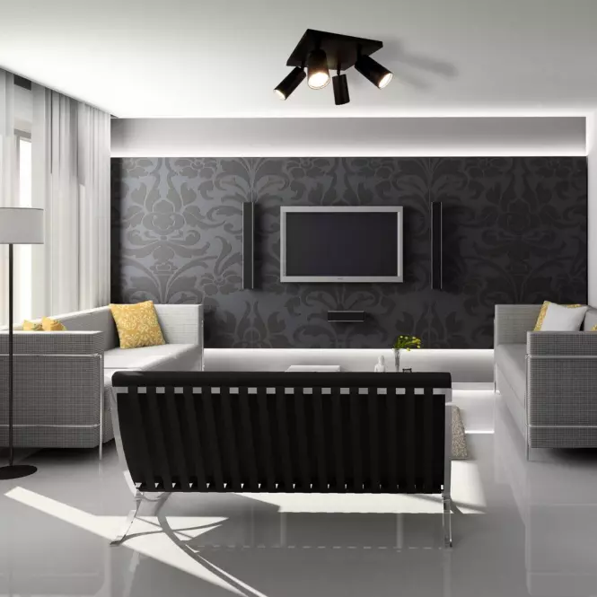 Luster Manam GU10 4D čierna 0376 K4