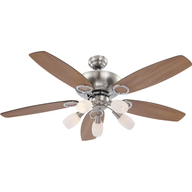 Stropný ventilátor s osvetlením 0337 5*E14 PL1