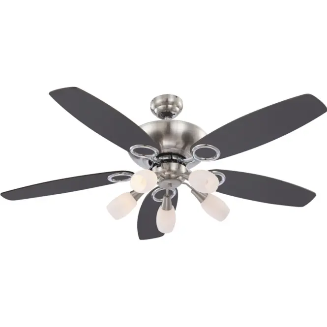 Stropný ventilátor s osvetlením 0337 5*E14 PL1