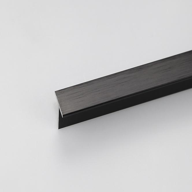 Profil forma T hliníkový čierny 15x15x1000