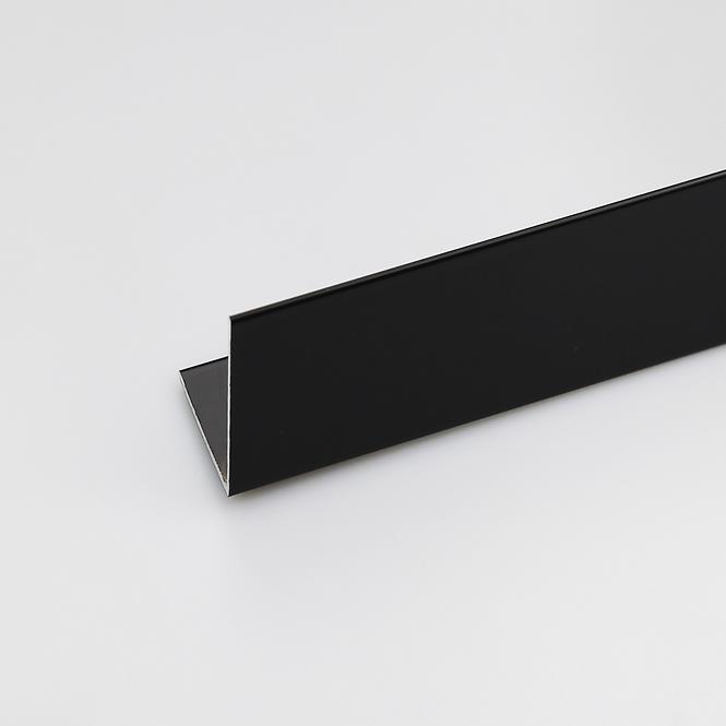 Profil uholníkový hliníkový práškový čierny 10x10x1000