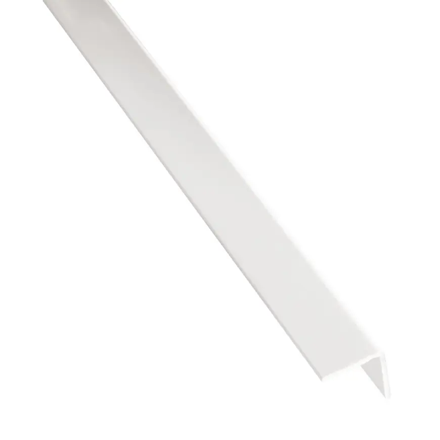 Profil uholníkový samolepiaci PVC biely matný 16x16x1000