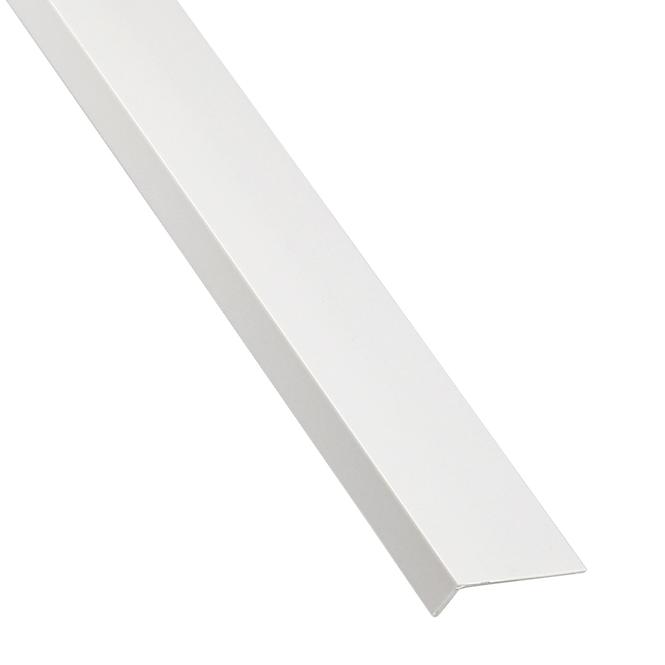 Profil uholníkový samolepiaci PVC biely matný 19.5x7.5x1000