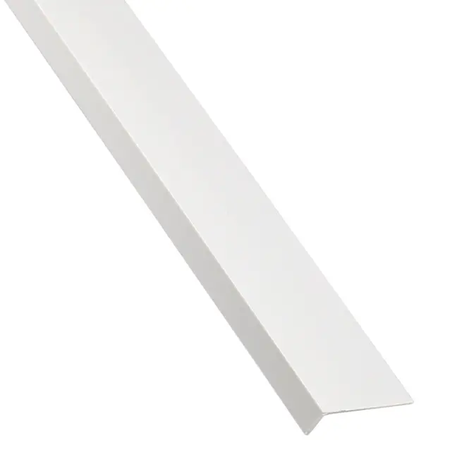 Profil uholníkový samolepiaci PVC biely matný 19.5x7.5x1000