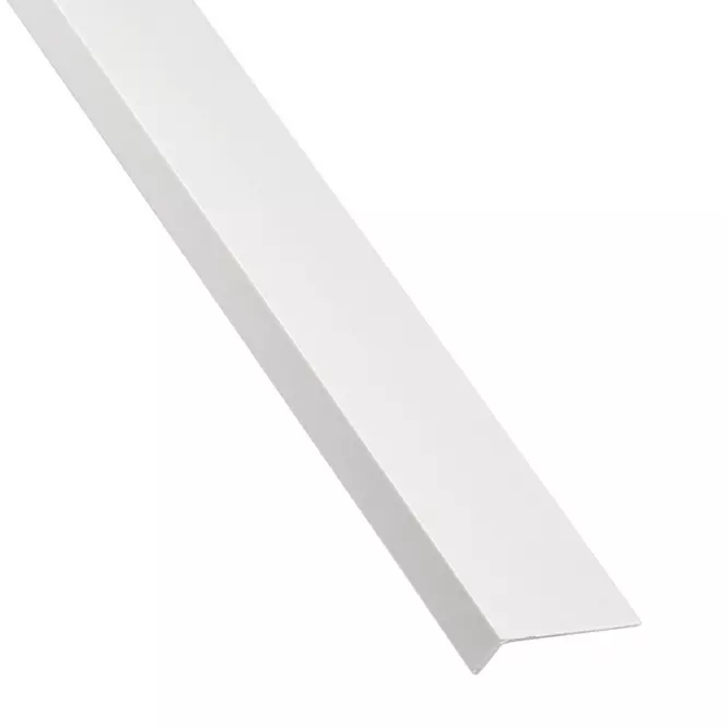 Profil uholníkový samolepiaci PVC biely matný 19.5x16.5x1000