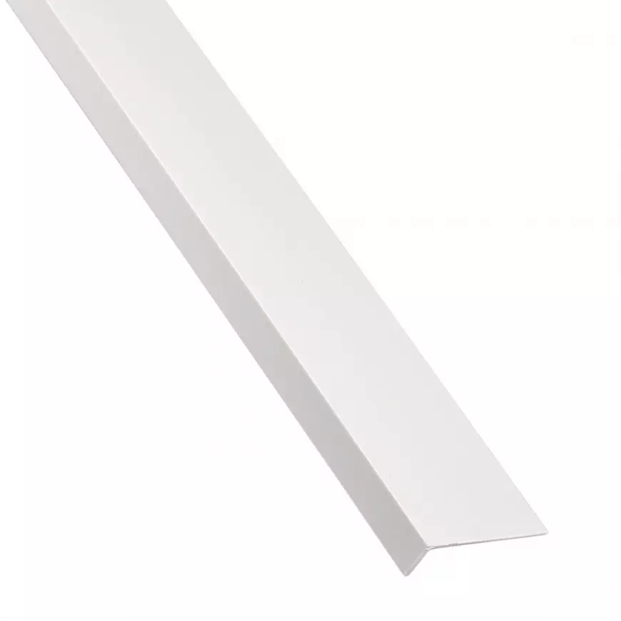 Profil uholníkový samolepiaci PVC biely matný 23.5x19.5x1000