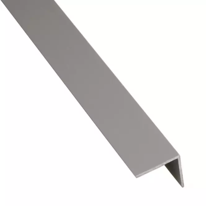 Profil uholníkový samolepiaci PVC  sivý matný 19.5x19.5x1000