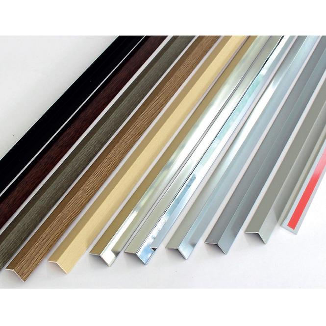 Profil uholníkový samolepící PVC  sivý matný 19.5x19.5x1000