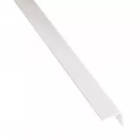 Profil uholníkový samolepiaci PVC biely lesklý 19.5x19.5x1000 mm