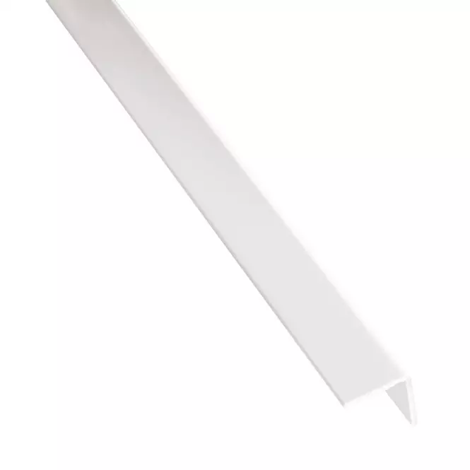 Profil uholníkový samolepiaci PVC biely lesklý 19.5x19.5x1000 mm