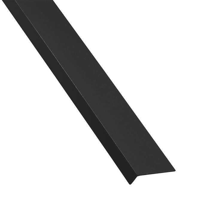 Profil uholníkový samolepící PVC čierny mat 19.5x11.5x1000
