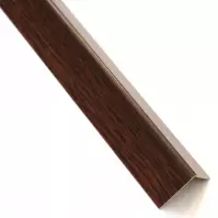 Profil uholníkový samolepiaci PVC drevo tmavé 19.5x19.5x1000