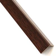 Profil uholníkový samolepiaci PVC drevo tmavé 19.5x19.5x1000