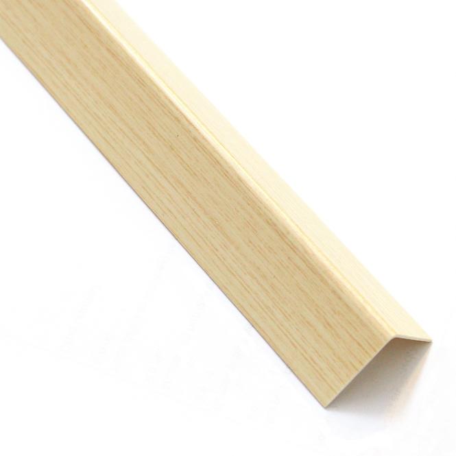 Profil uholníkový samolepiaci PVC drevo svetlé 19.5x19.5x1000