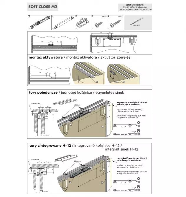 Spomalovaci Mechanizmus Na Dvere Skrine Slide M2 (2KS),2