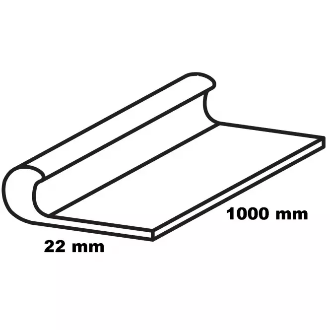 Profil ukončovací hliníkový strieborný 22x1000