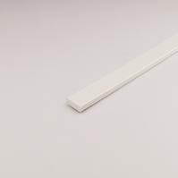 Profil plochý PVC biely 19x1000