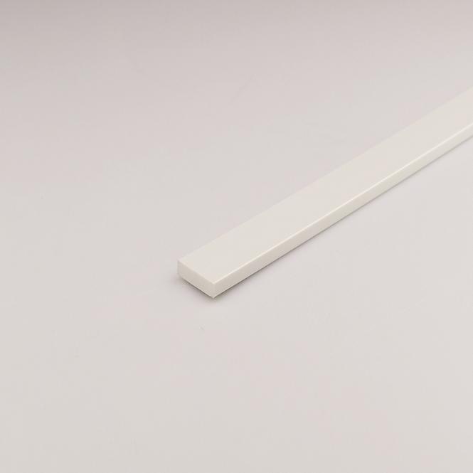 Profil plochý PVC biely 30x1000