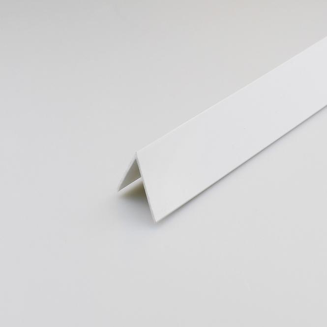 Profil uholníkový biely satén 40x40x1000