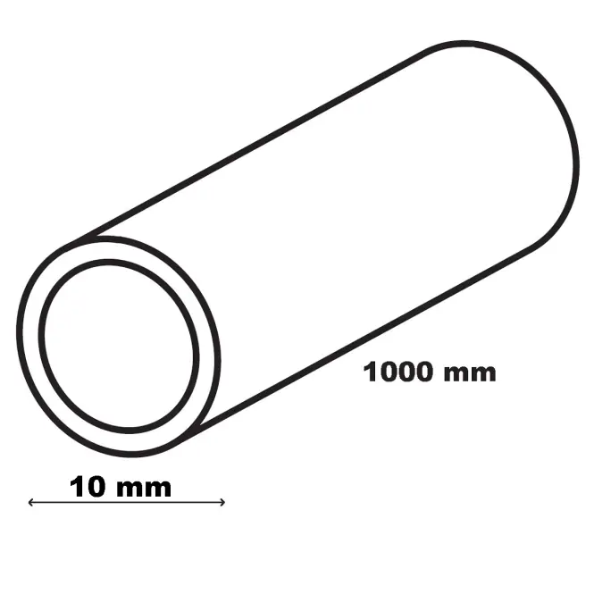 Rúra PVC biela 10x1000 mm,2