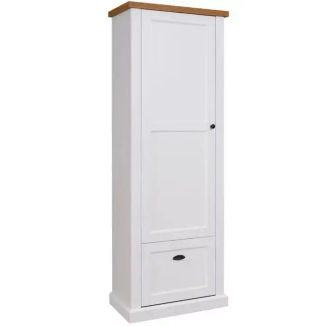 Skriňa Galia 06 72 cm – biela/dub natura, jednodverová, zásuvka