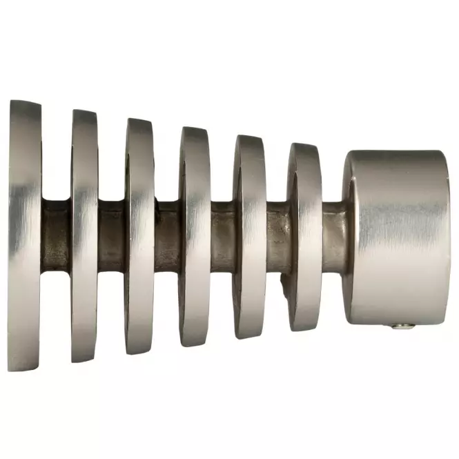 Ukončenie kovové 19mm Tenor satina nikel (2ks)