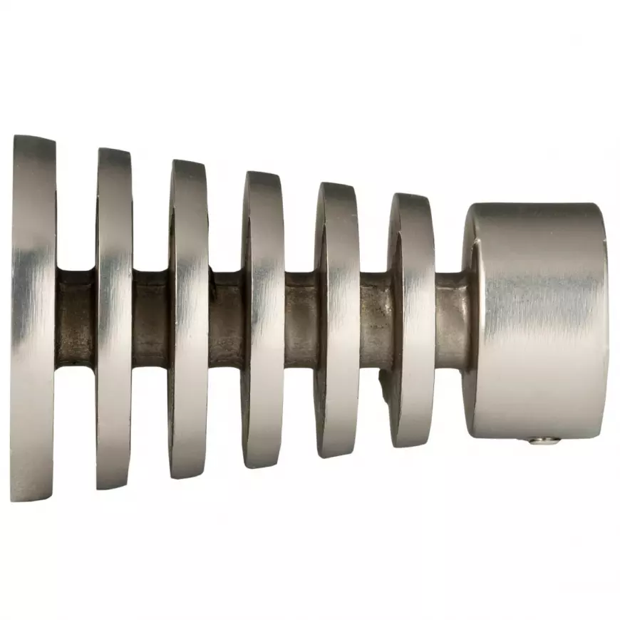 Ukončenie kovové 19mm Tenor satina nikel (2ks)