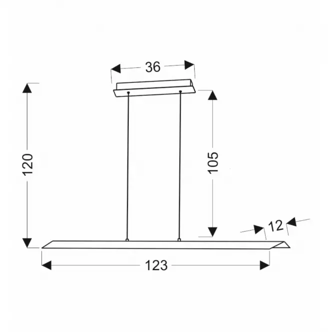 Luster A0034-310 Kalamos 123x12 30W LED 4000K,3