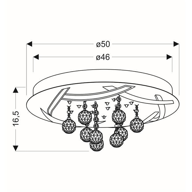 Luster A0016-160 Korfu 50 30W LED chrom 4000K