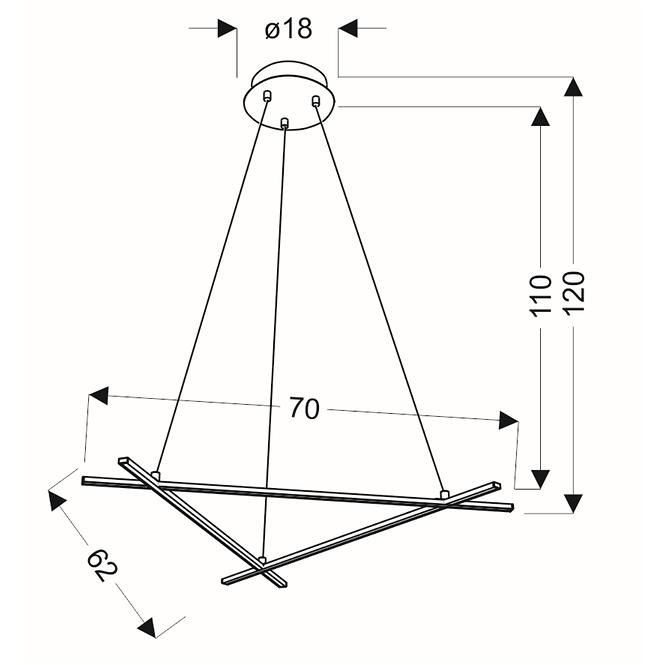 Luster A0020-330 Andros 70x62 30W LED 4000K,2