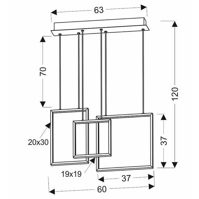 Závesné svietidlo A0026-330 Keos 54x9 36W LED 4000K,2