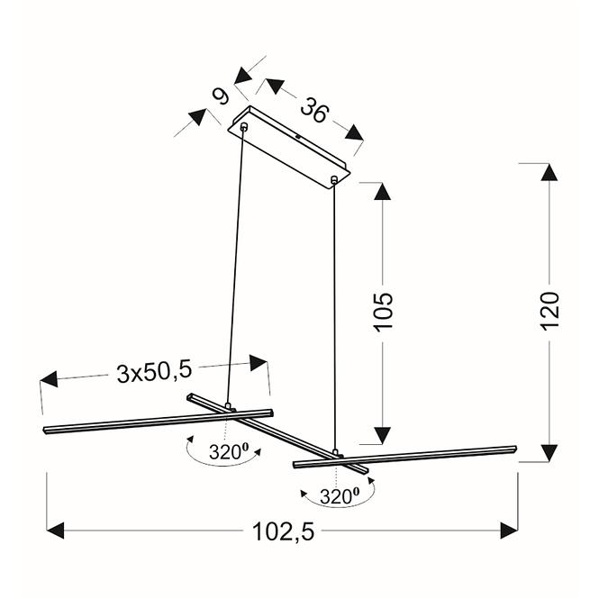 Luster A0021-330 Thasos 103x23 23W LED chrom  4000K