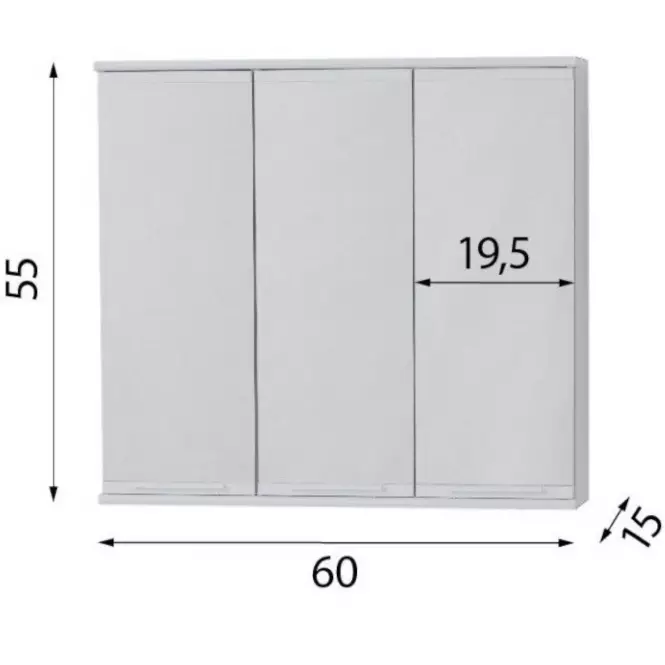 Zrkadlová skrinka T 60/55,2