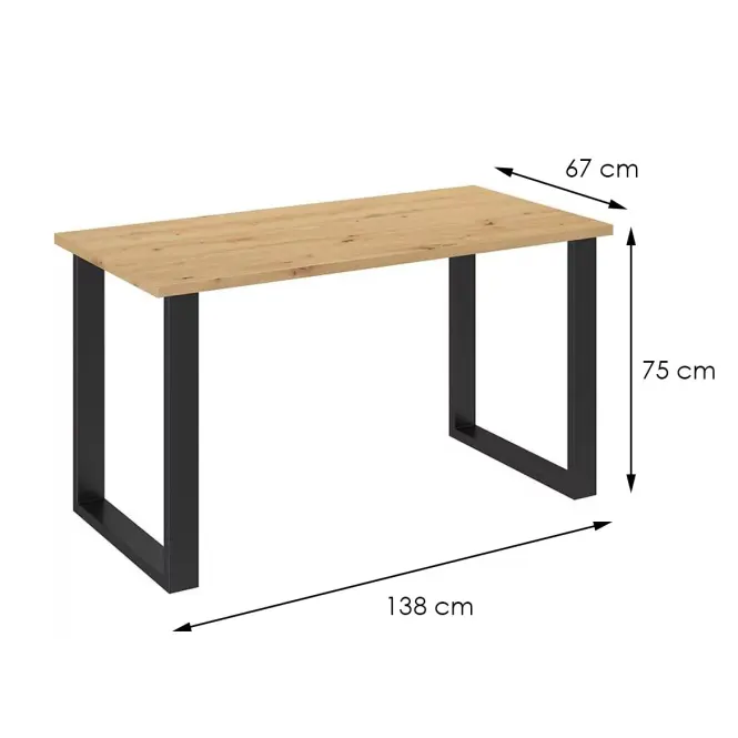 Jedálenský stôl Imperial  138x67 dub artisan,6