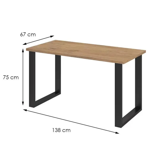 Jedálenský stôl Imperial 138x67 Dub Lancelot,5