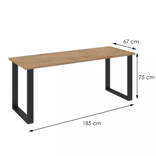Jedálenský stôl Imperial 185x67 dąb lancelot