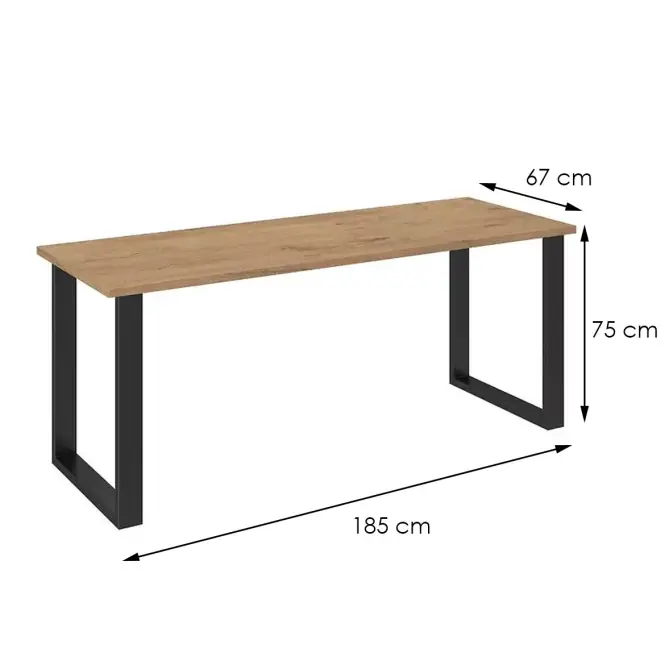 Jedálenský stôl Imperial 185x67 dub lancelot,5