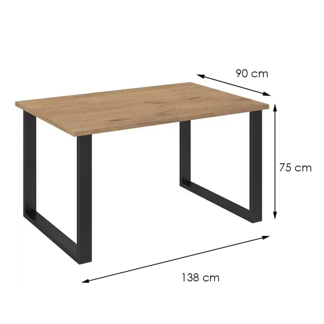 Jedálenský stôl Imperial 138x90 dub lancelot,5
