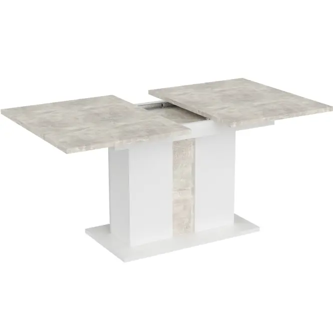 Rozkladací stôl Grays 134/174x90 cm betón/biela,2