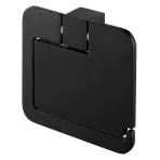 FUTURA BLACK  Držiak na toaletný papier s krytom čierny 02961