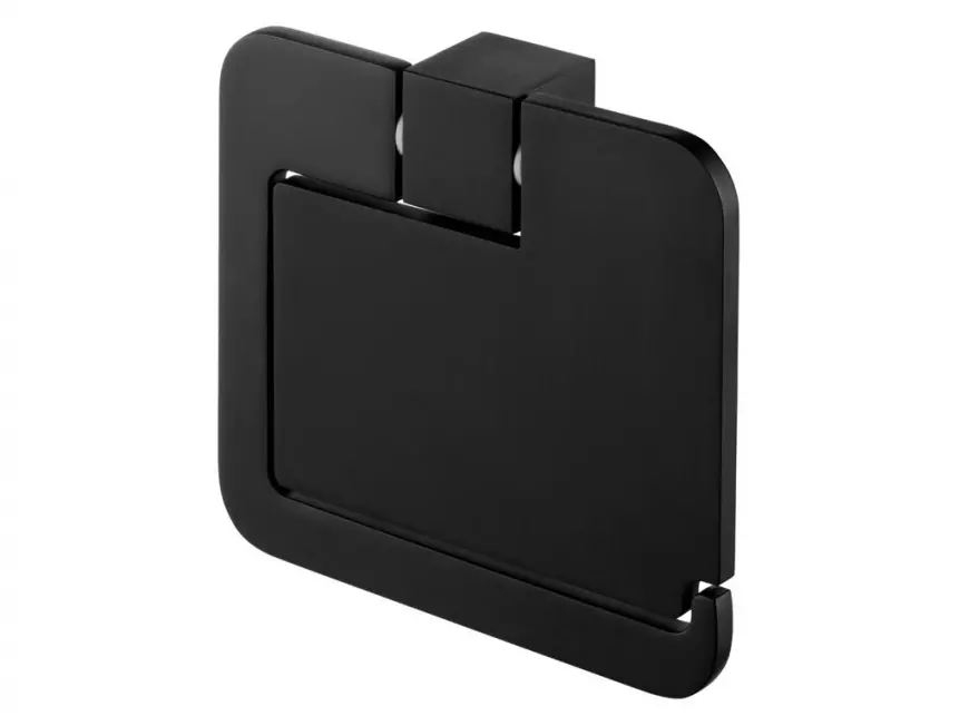 FUTURA BLACK  Držiak na toaletný papier s krytom čierny 02961