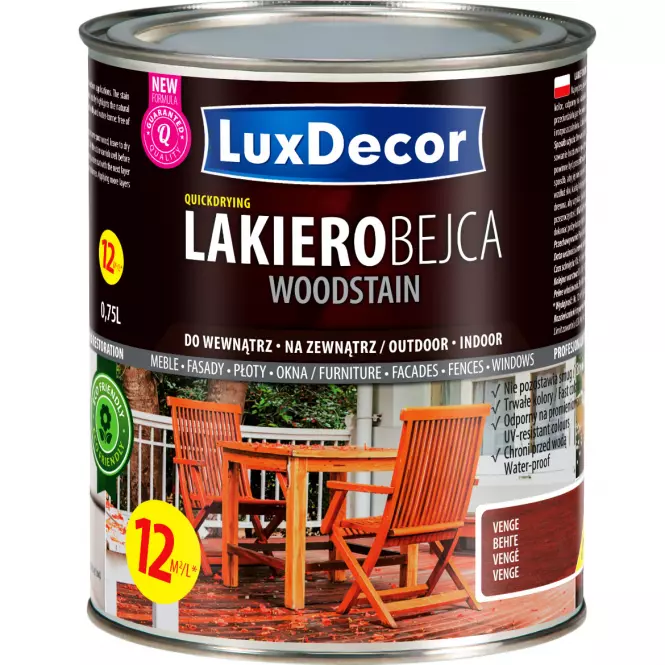 LUXDECOR Lazúra na drevo dub svetlý 0,75 L