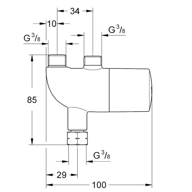 Bezpečnostný termostatický ventil GROHTHERM MICRO