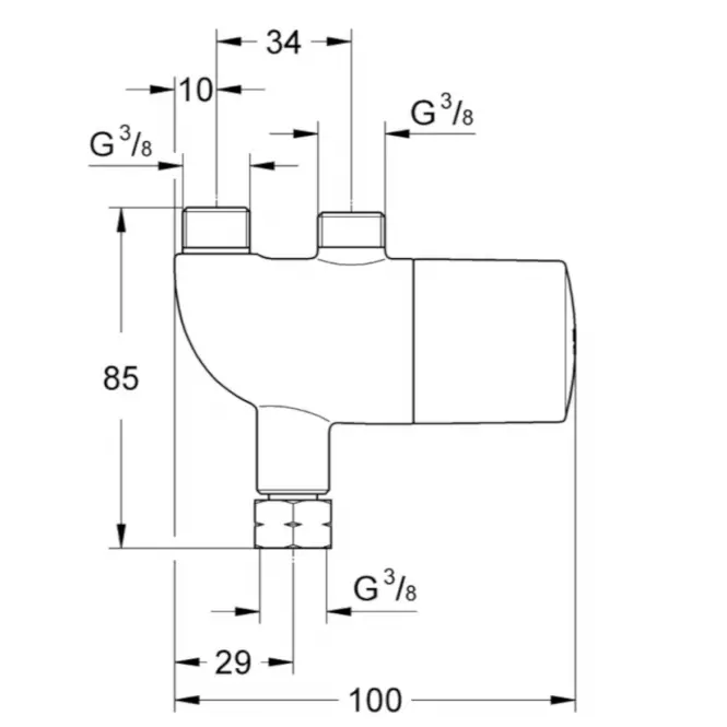 Bezpečnostný termostatický ventil GROHTHERM MICRO,2