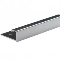 Hranový profil štvorcový hliník Anoda Silver Chromed 2500/27/10 mm