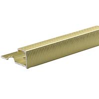 Hranový profil štvorcový hliník Anod Gold Brushed „spiga” 2500/27/10 mm