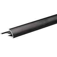 Rohový profil oválny hliník čierny Anod Brushed 2700/27/10 mm