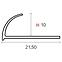 Rohový profil oválny hliník czarny Anod Brushed 2700/27/10 mm,4