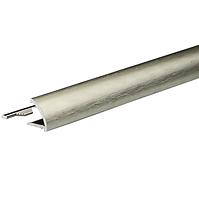 Rohový profil oválny hliník Anod Titanium Brushed 2700/27/10 mm