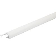 Rohový profil oválny hliník biely Powder-coated White Brilliant 2700/27/10 mm